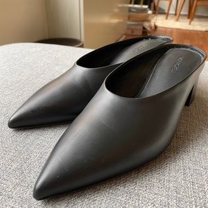 Vince slip on mule heels
